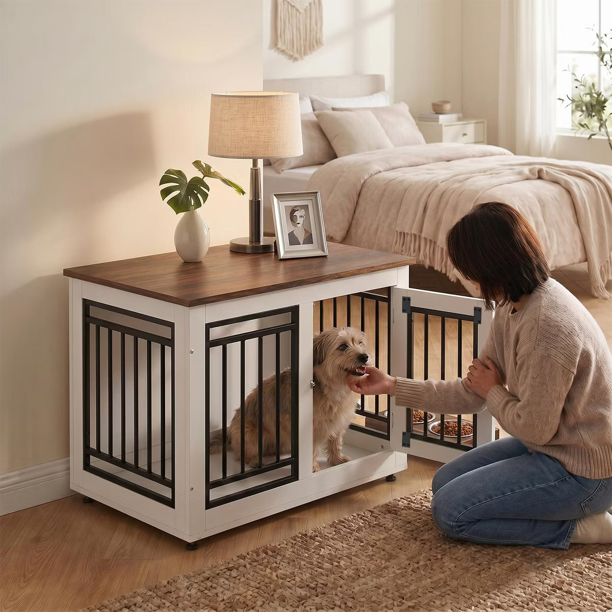 Dog Crate Furniture End Table
