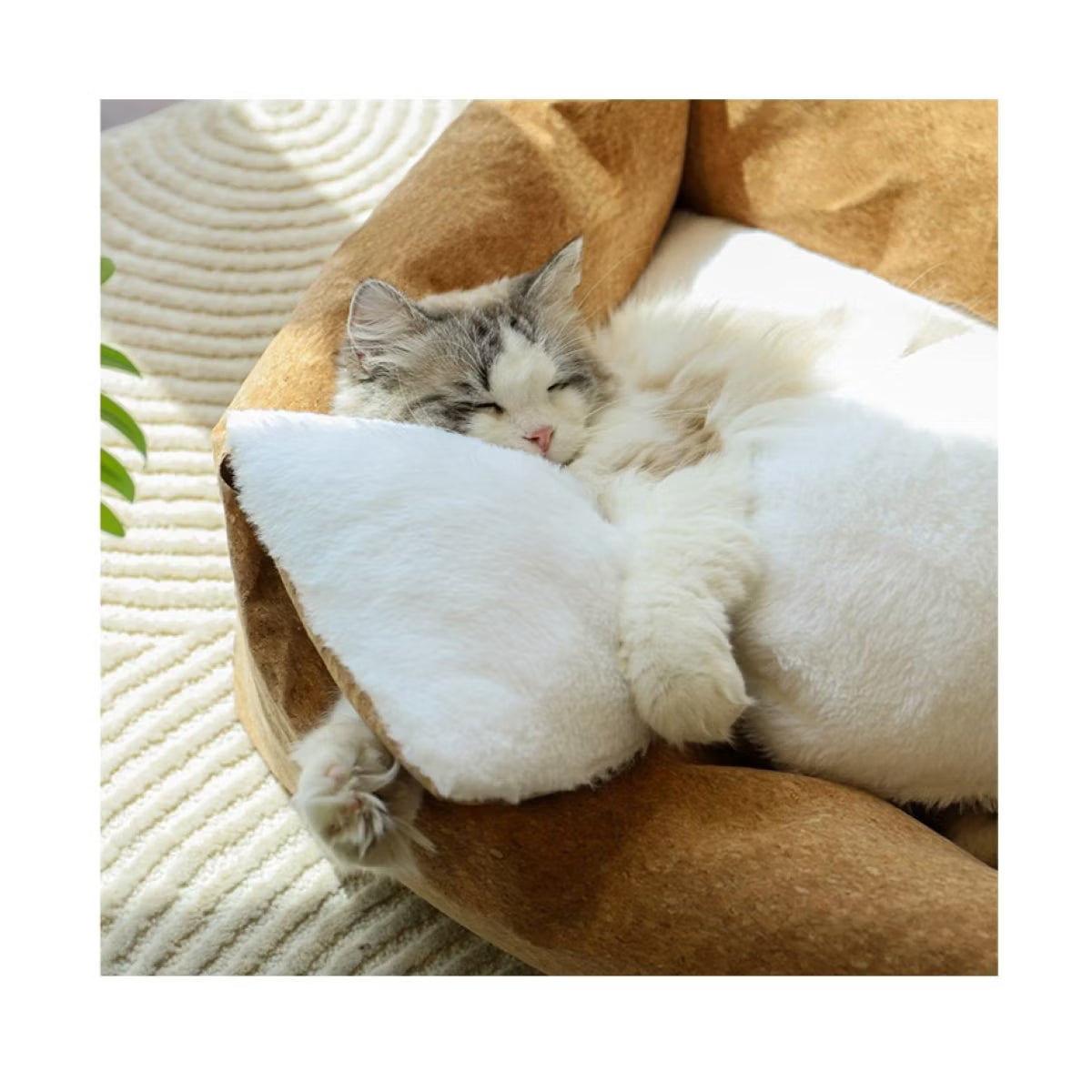 Anti-Fur Plush Cat Bed