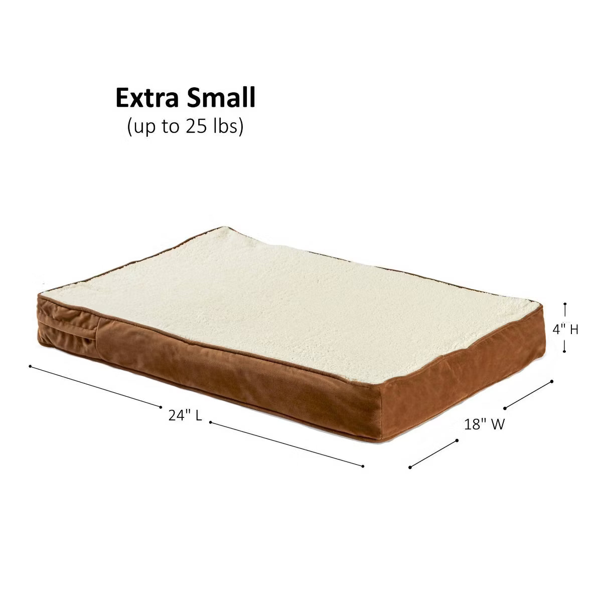 Cozy High Pile Fleece Cat Bed - Latte