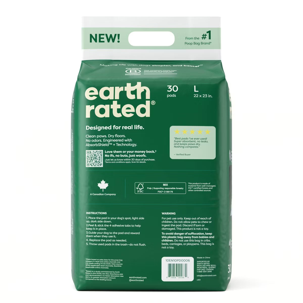 Disposable Odor Control Pet Training Pads - 30ct