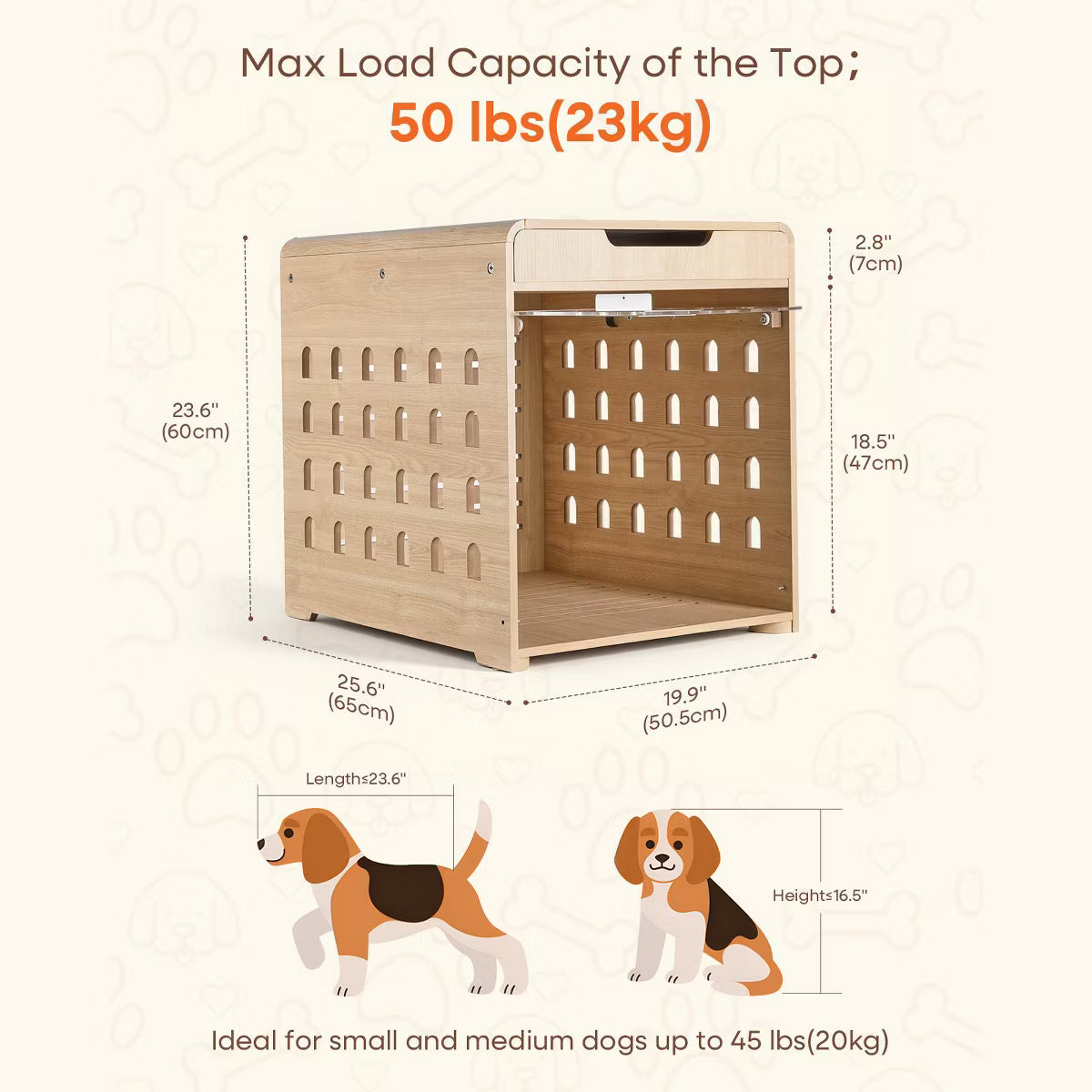 Modern Dog Crate Furniture End Table