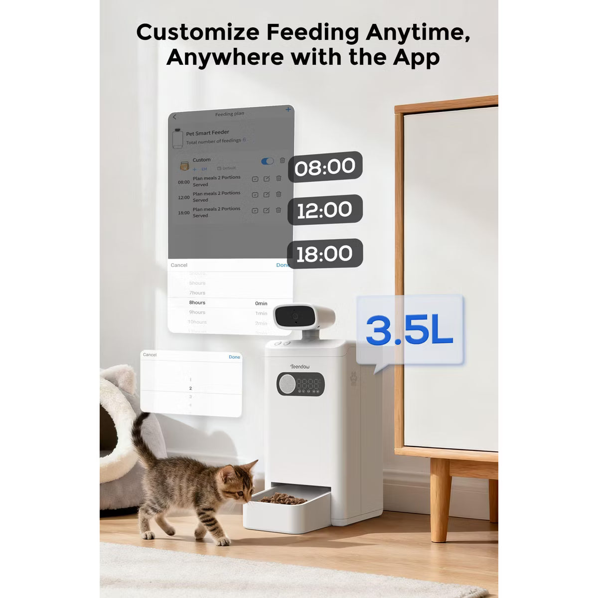 Automatic Cat Feeder with Camera & AI Subscription