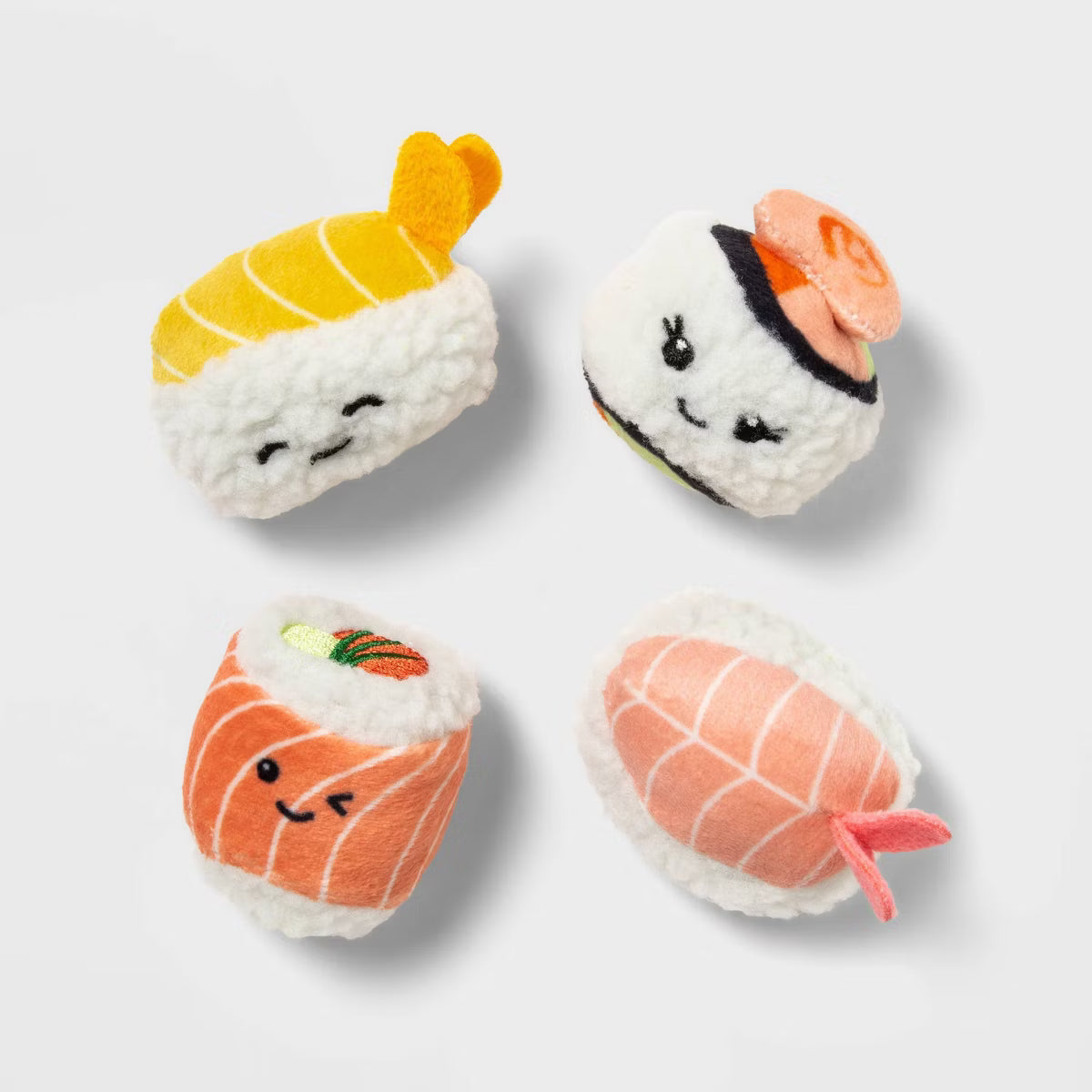 Smiling Sushi Flush Cat Toy 4pk