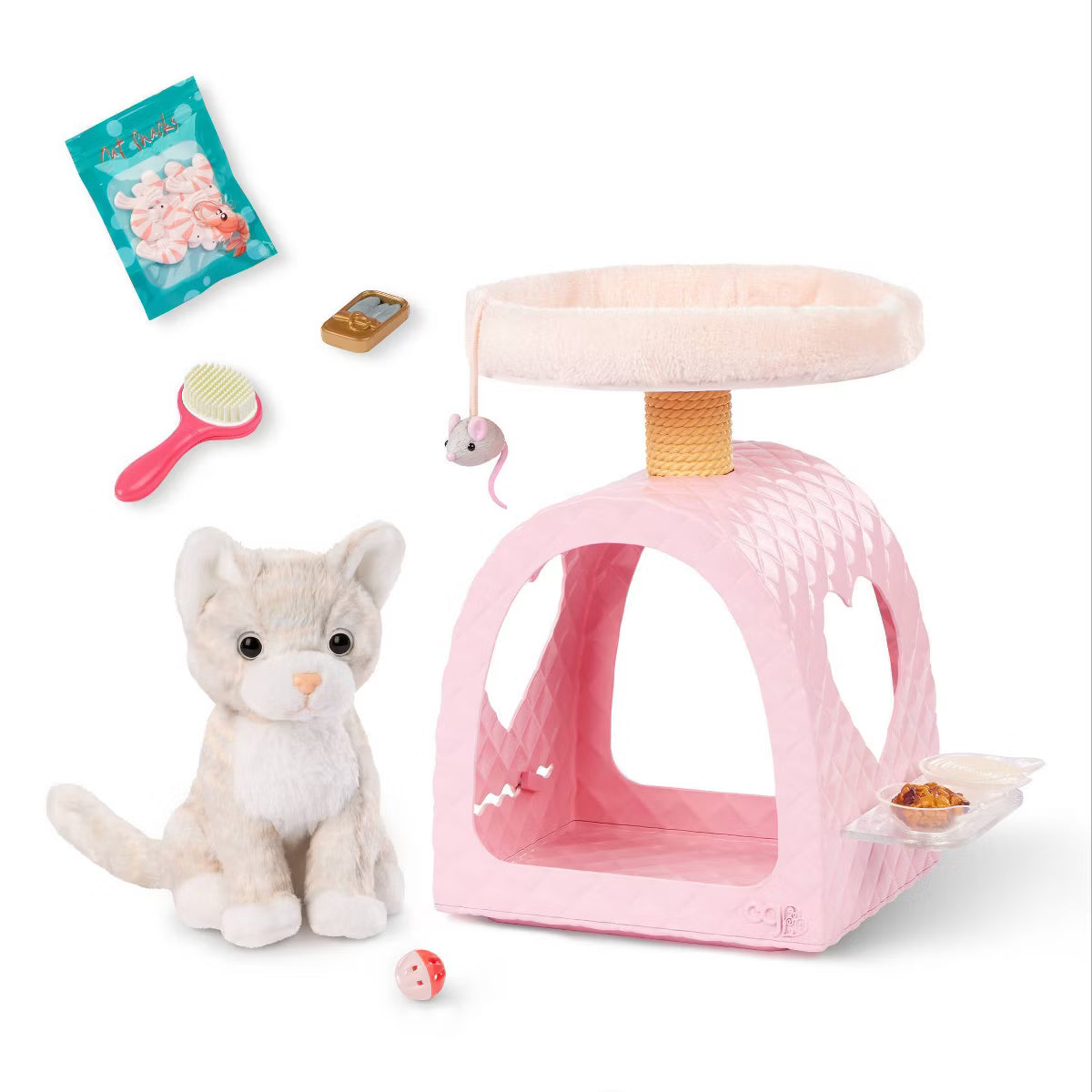 Purrfect Retreat Pink Cat House Tree Condo with Bed,