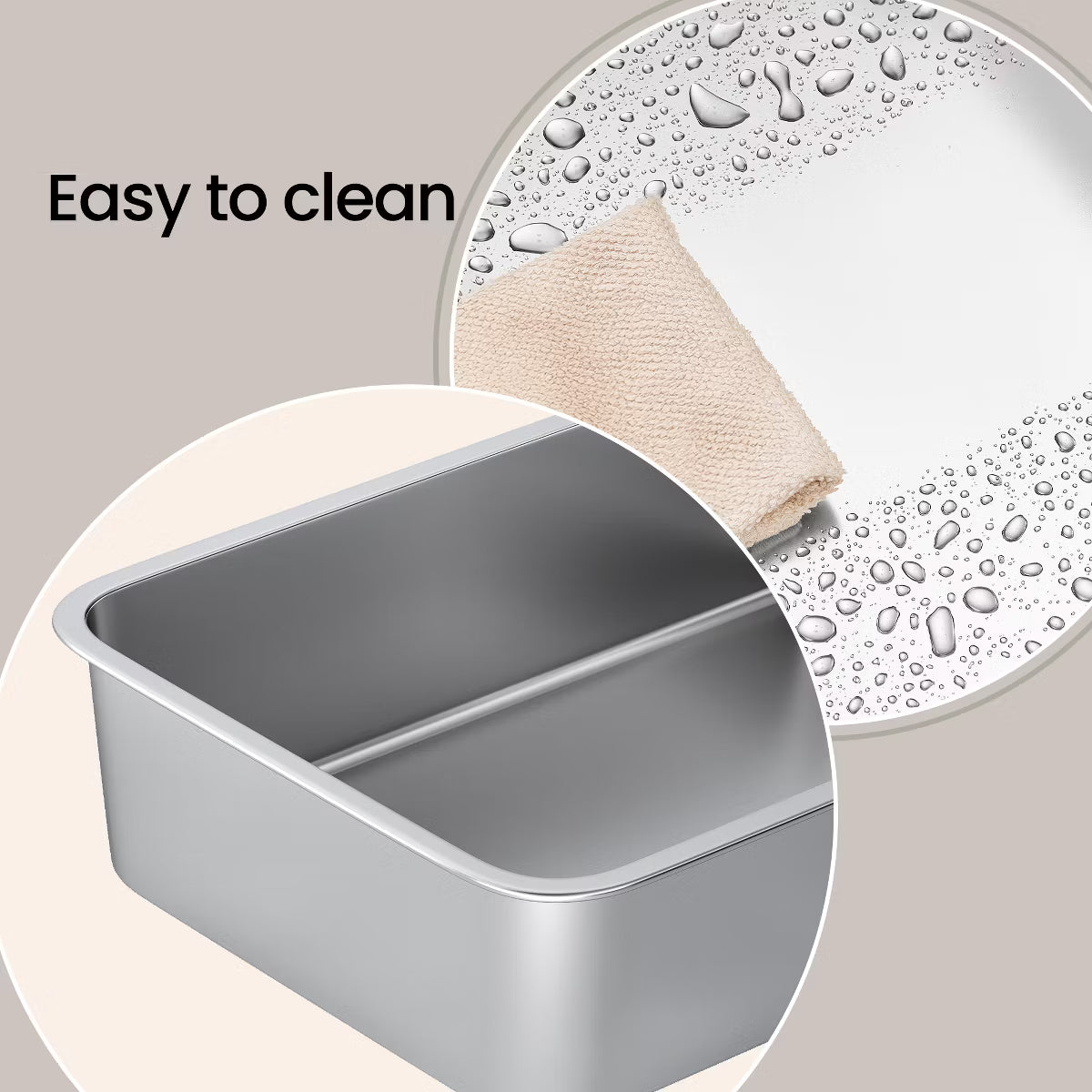 Stainless Steel Cat Litter Box with Flip Lid, Covered Metal Litter Box