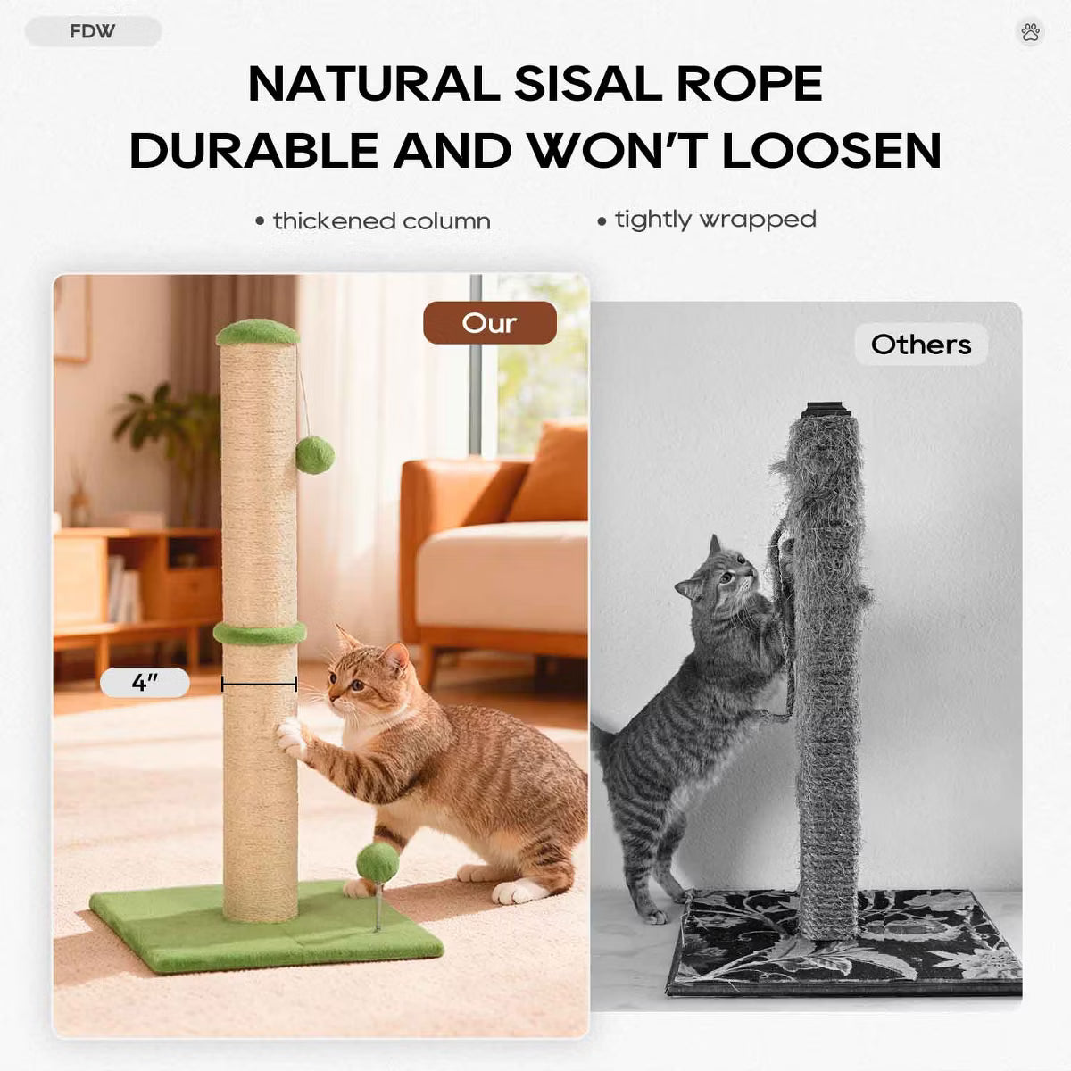 33 Inch Cat Scratching Post Cat