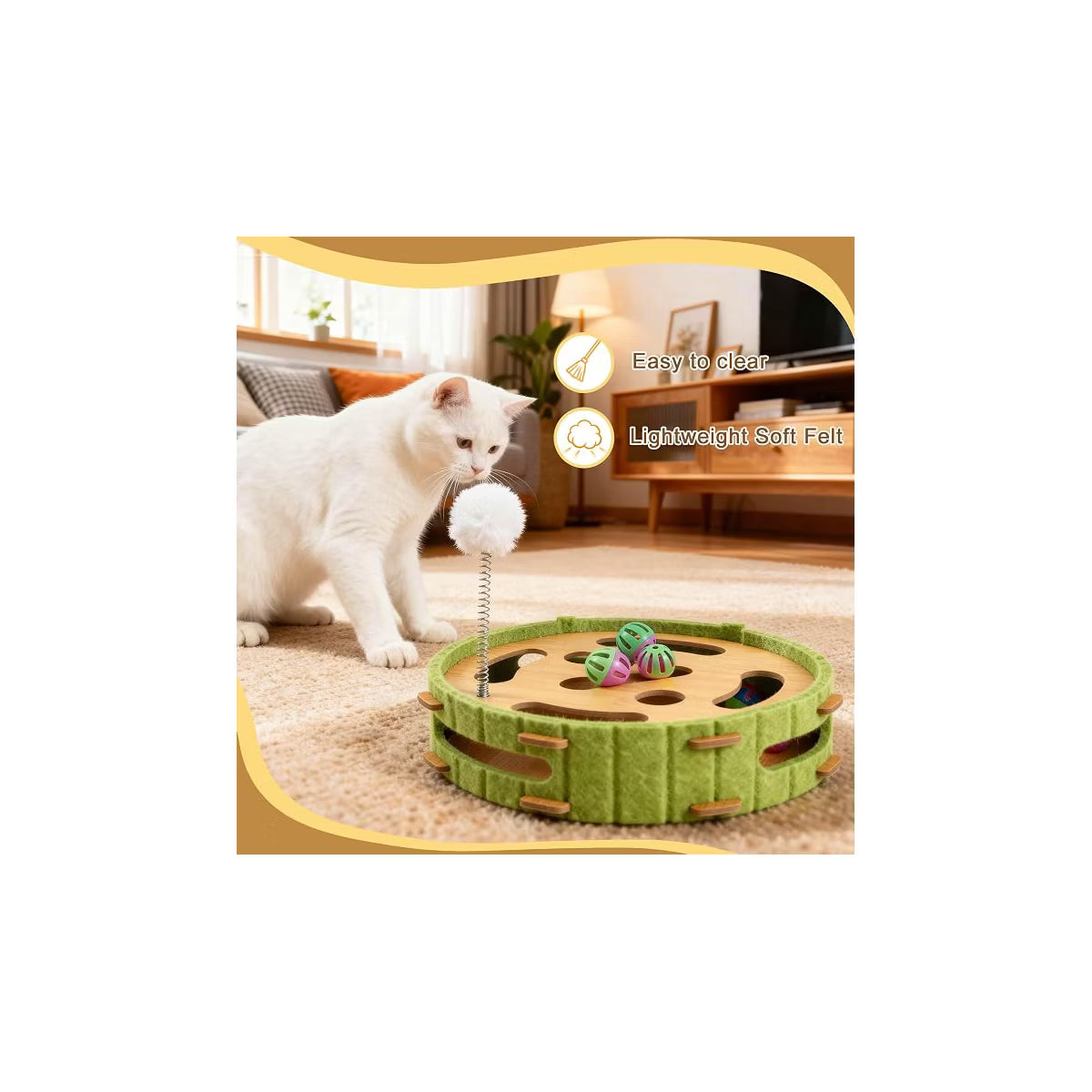 Interactive Cat Toy Ball Track