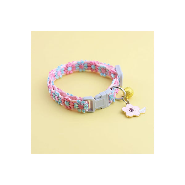 Adjustable Floral Cat Collar