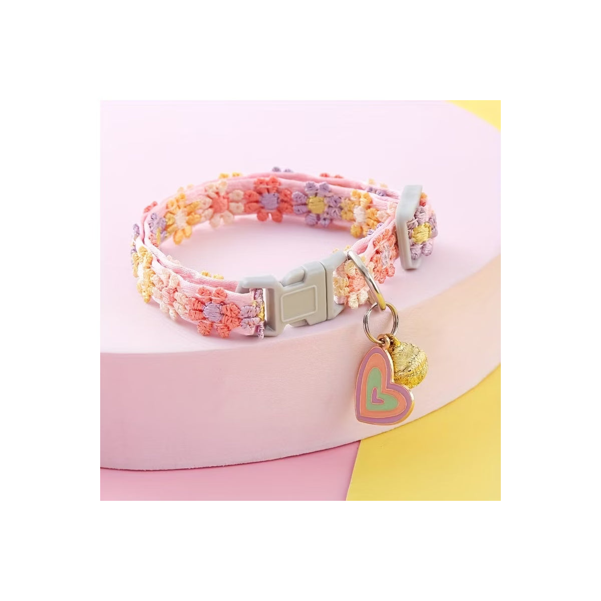 Adjustable Floral Cat Collar