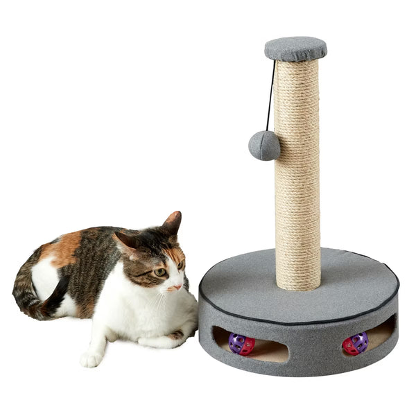 Gray Cat Scratching Post Cat Furniture - 19.7 in. Tall
