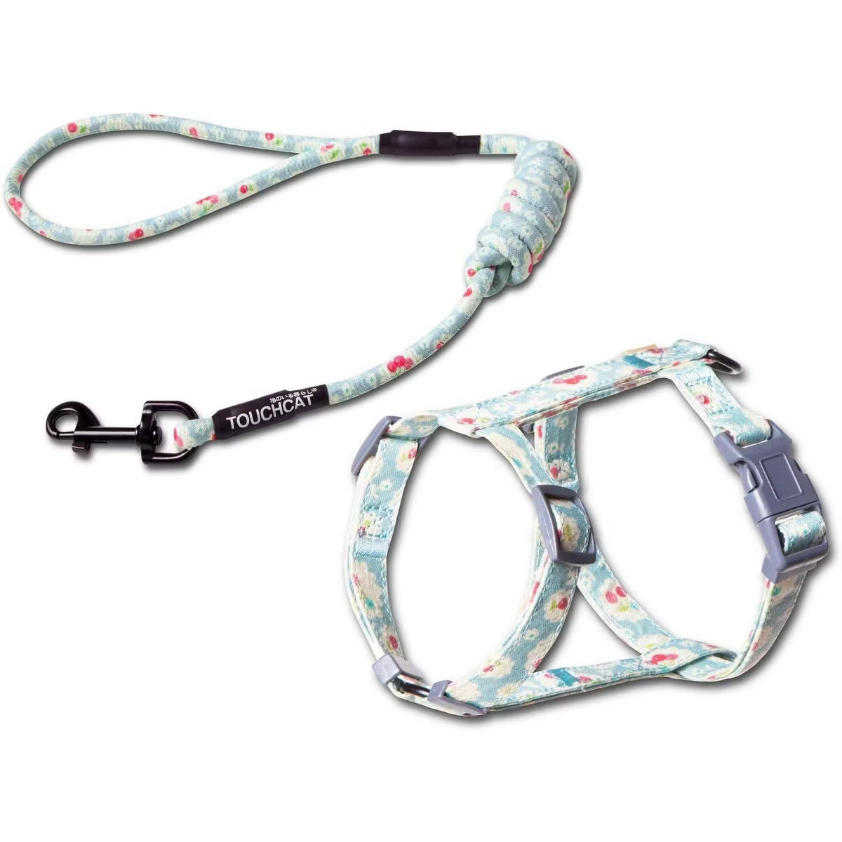Radi-Claw' Durable Cable Cat Harness Blue Medium