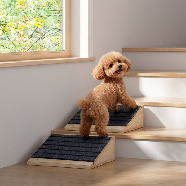 Wooden Dog Stairs with Nonslip Surface