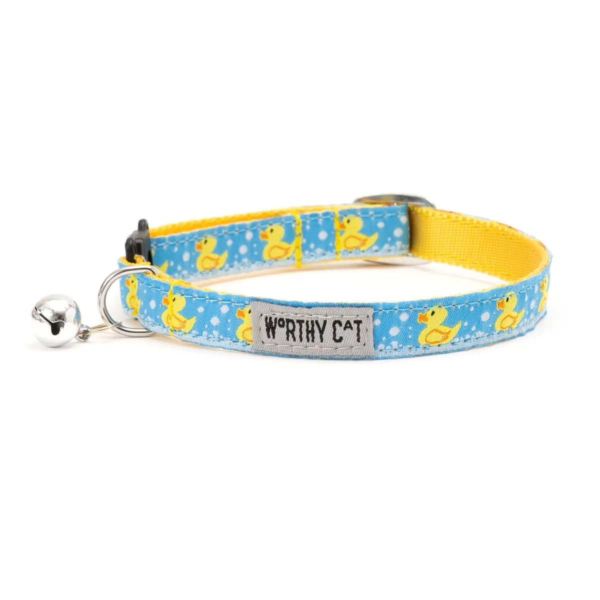 Rubber Duck Adjustable Cat Collar Blue One Size