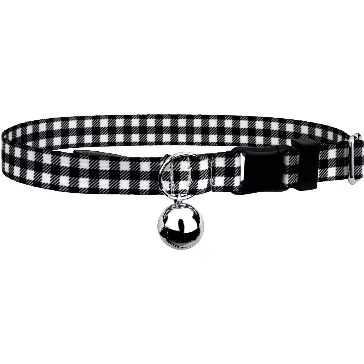 Black and White Buffalo Plaid Cat Collar