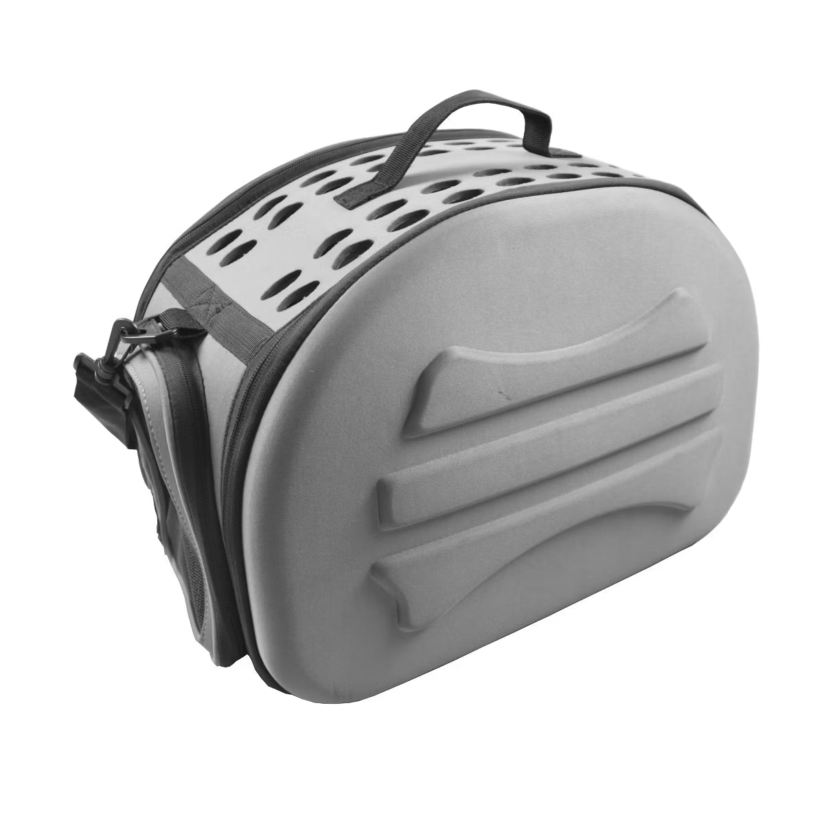 Collapsible Military Grade Travel Pet Dog Carrier Crate, Grey