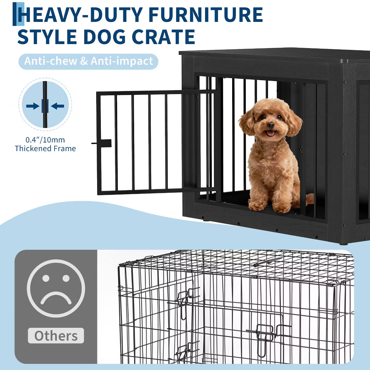 Wood Fusion Dog Cage Indoor As Side End Table,