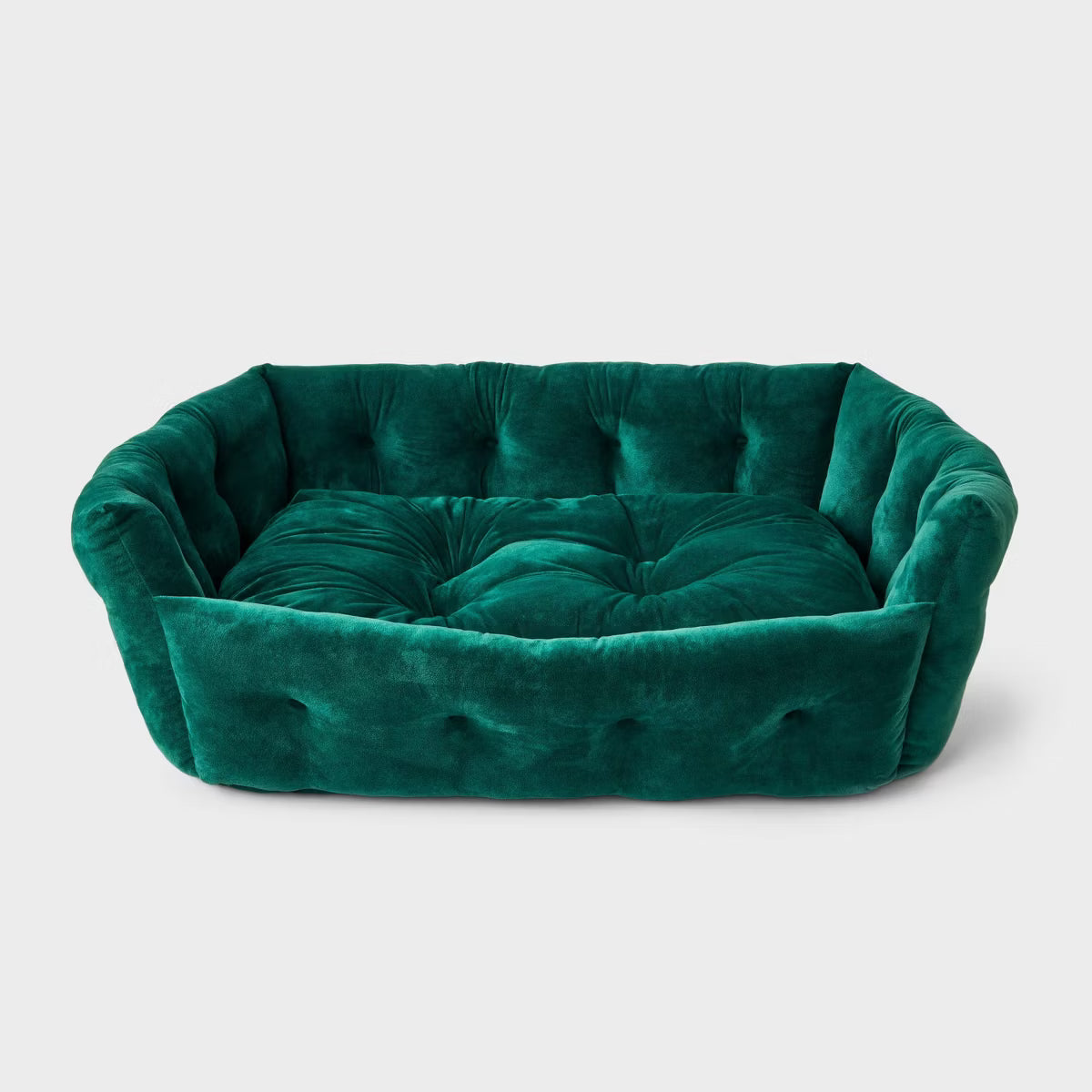 Velvet Cushion Dog Bolster Bed