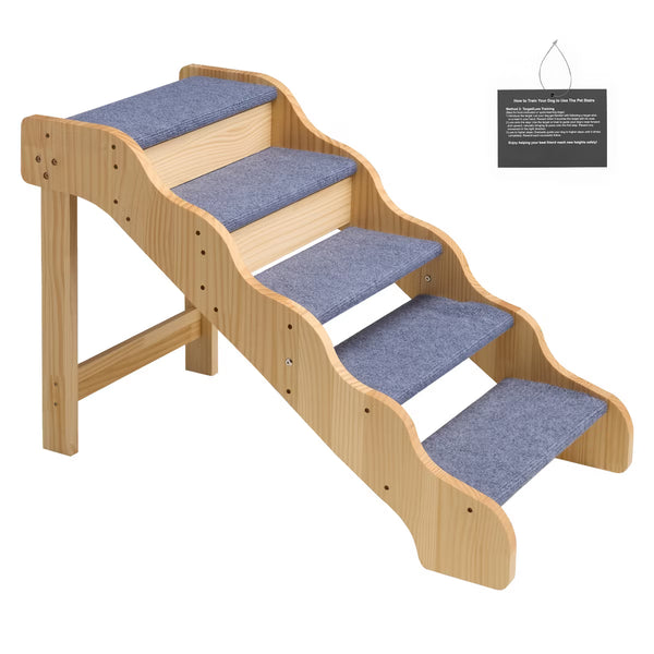 5-Step Dog Stairs for High Beds, Sofa & Cars