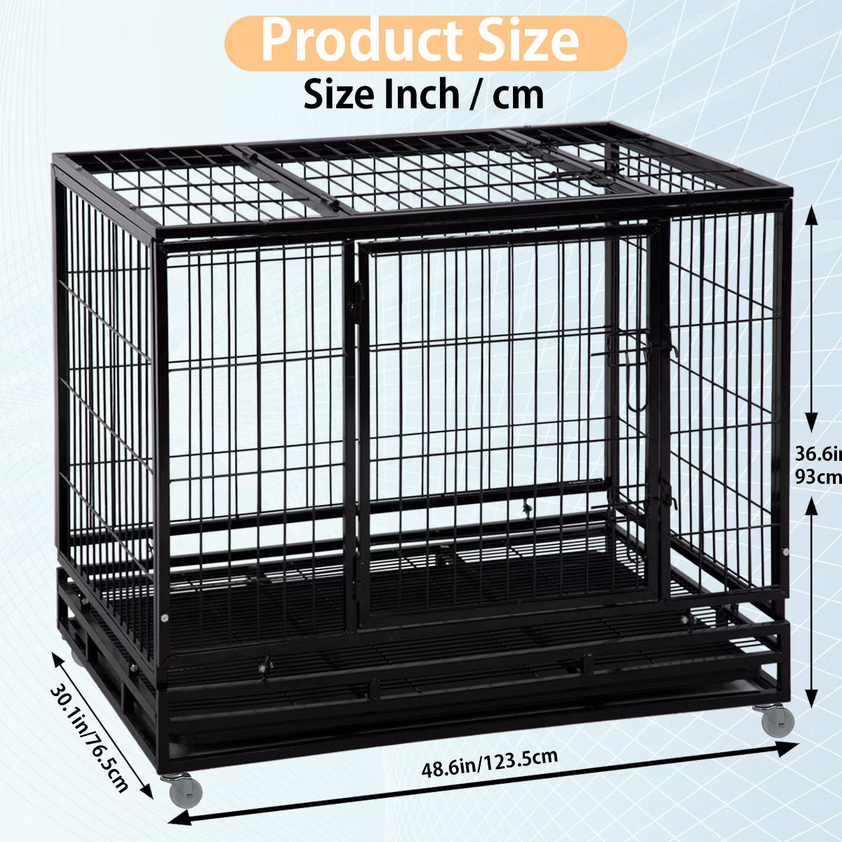 42 Inch Dog Crate Heavy Duty Dog Kennel Indoor Outdoor