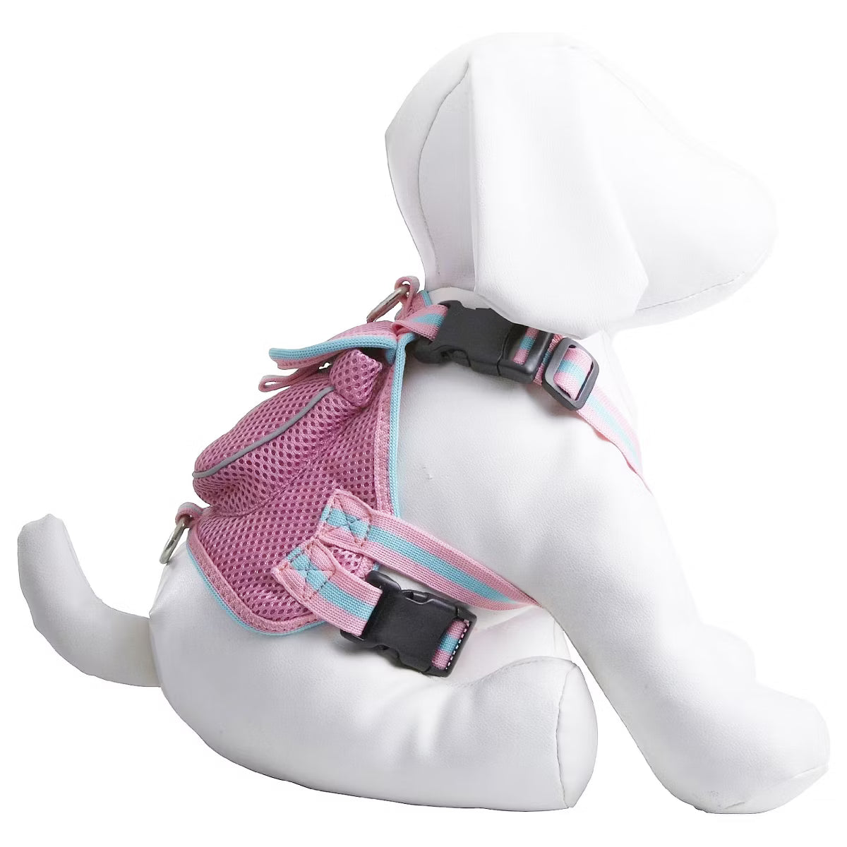 Pocket Bark Reflective Adjustable Fashion Pet Dog Harness with Velcro Pouch and Dual Harness Rings