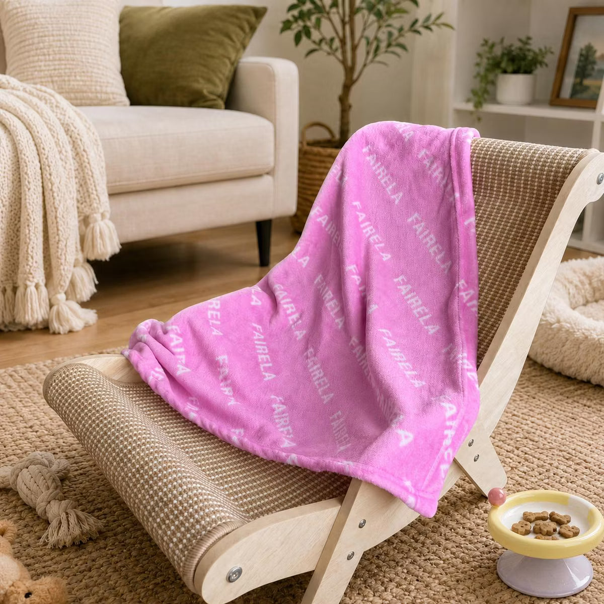 Soft Fleece Pet Blanket - Pink, 27.6 x 39.4