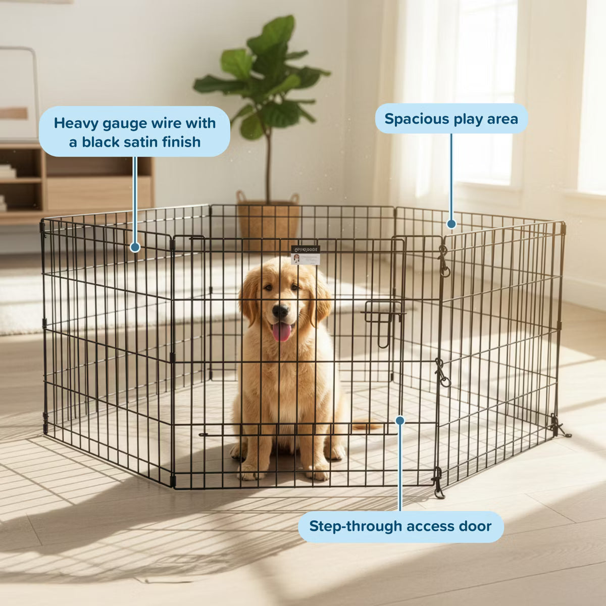 Indoor/Outdoor Foldable Dog Playpen