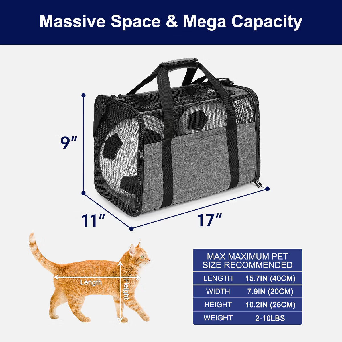 Cat Carriers Dog Carrier for Small / Medium Cats Dogs Puppies