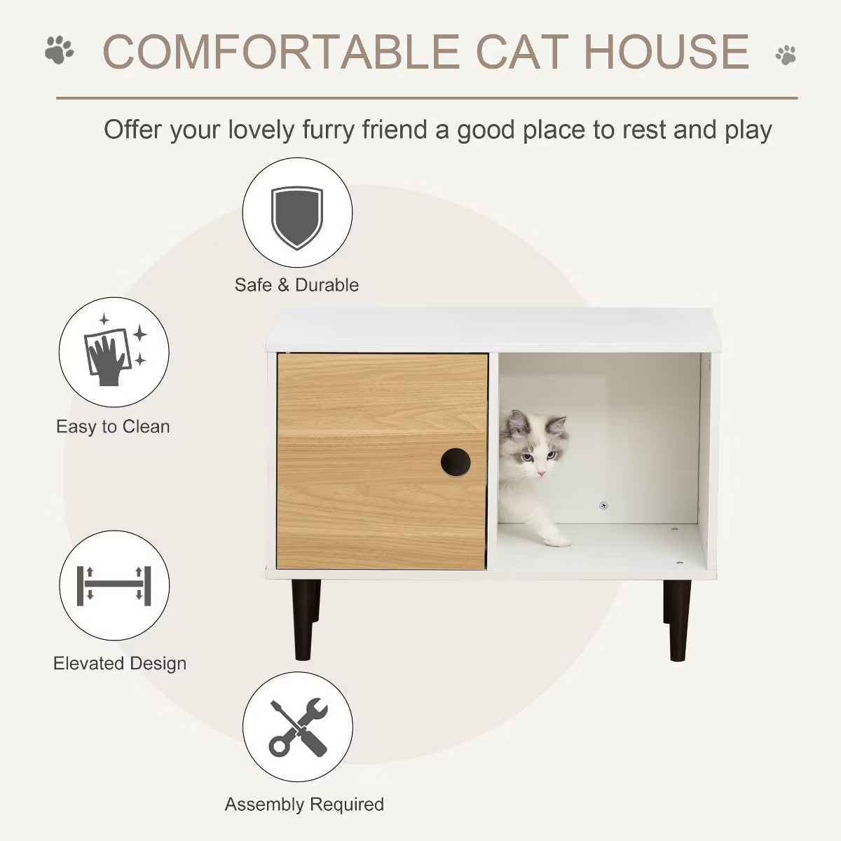 Hidden Kitten Condo Decorative Side Table