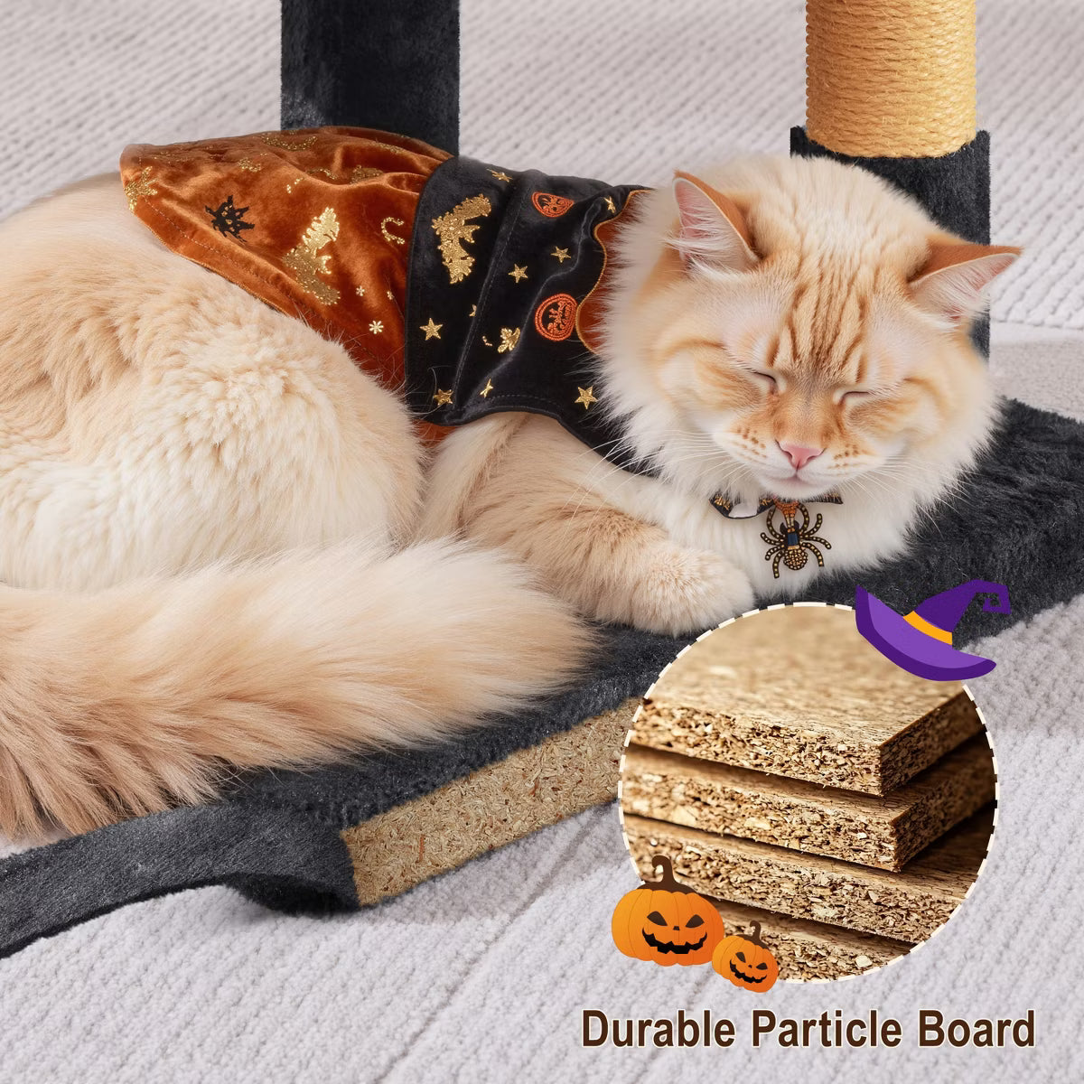 23.5IN Two-Level Small Cat Tree Condo with Plush Perch,
