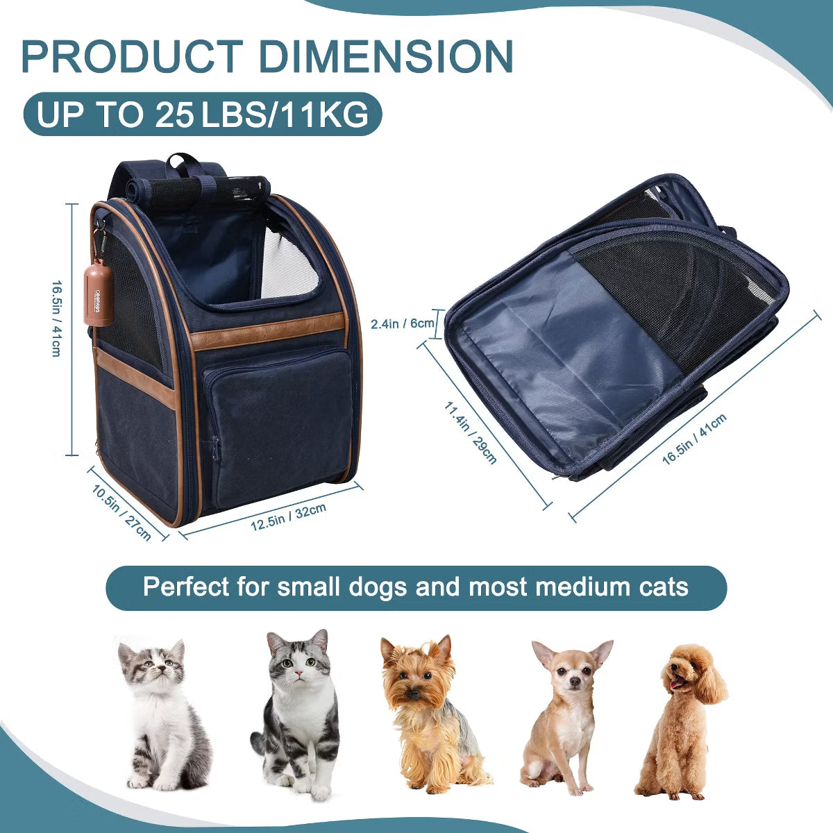 Pet Carrier Backpack for Dogs