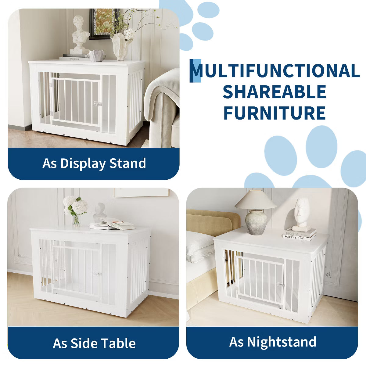 Wood Fusion Dog Cage Indoor As Side End Table,