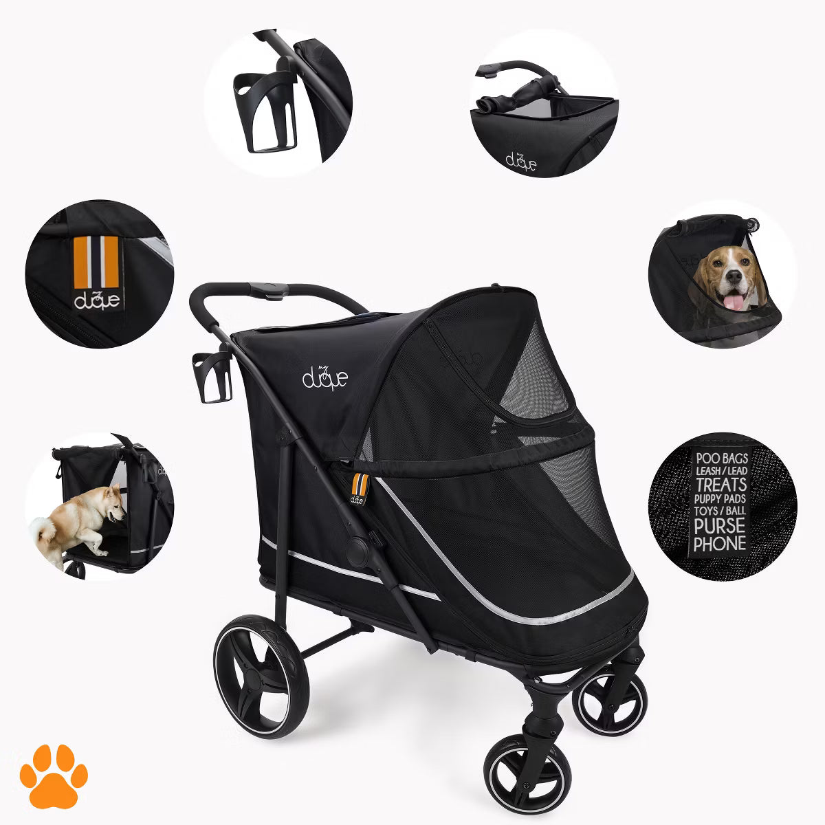 CHAMP Big Raincover Pet Stroller