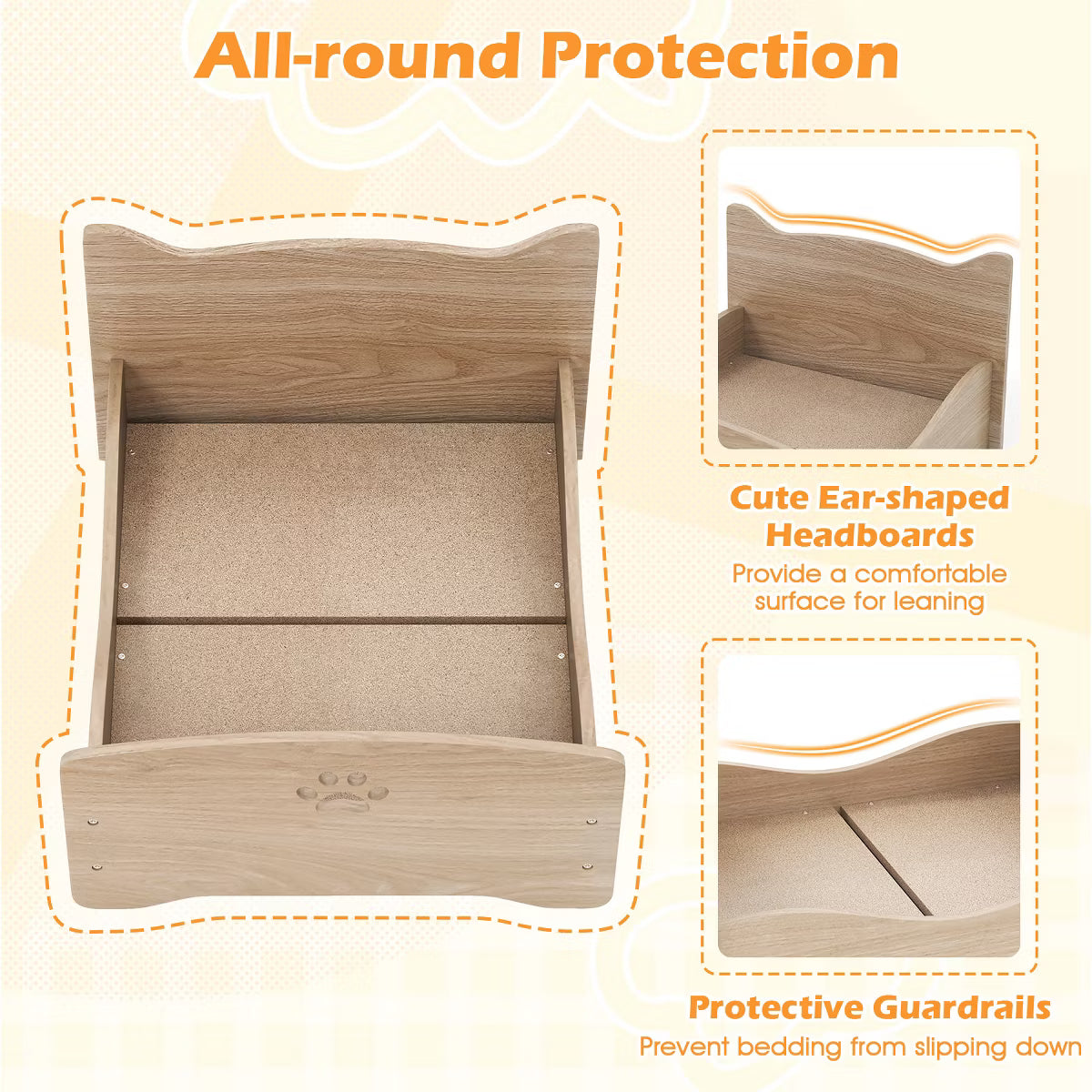 levated Pet Bed Frame Indoor Large Cat Bed