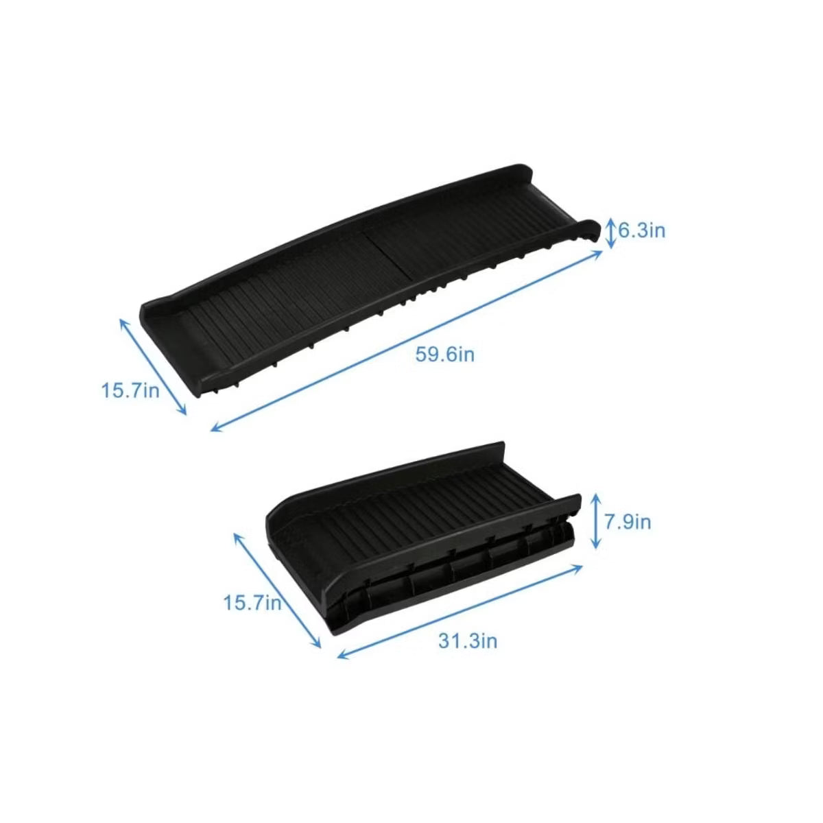 Portable Folding Dog Car Ramp, Pet Ramp Stairs Step Ladder for Large Dogs with Siderails