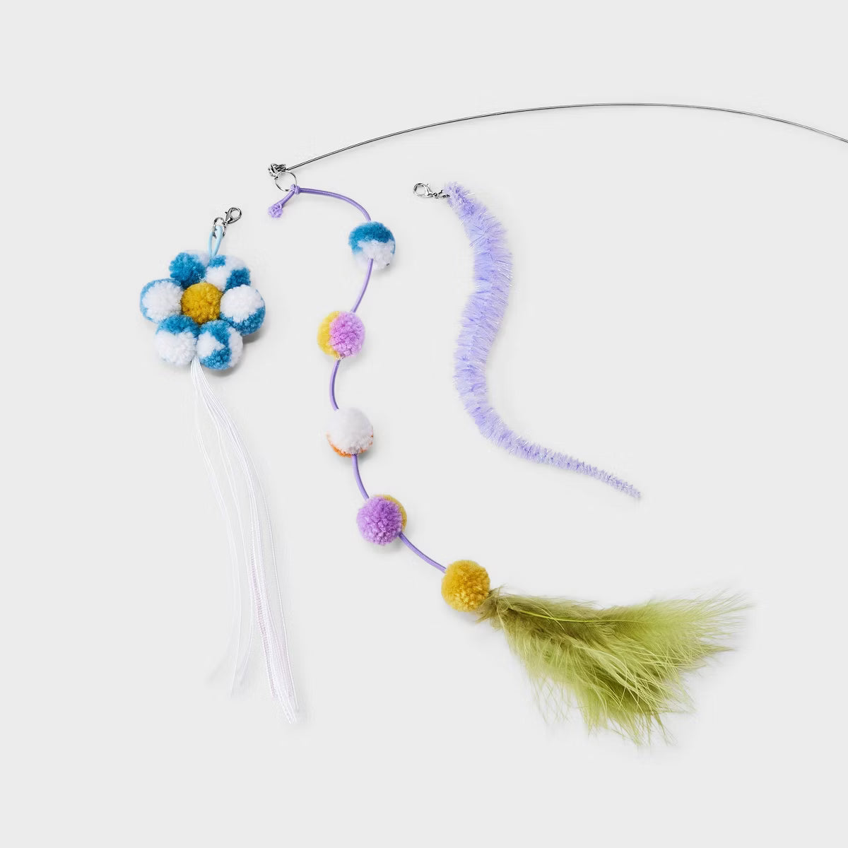 Figural Wire Wand Teaser Cat Toy 3 Piece
