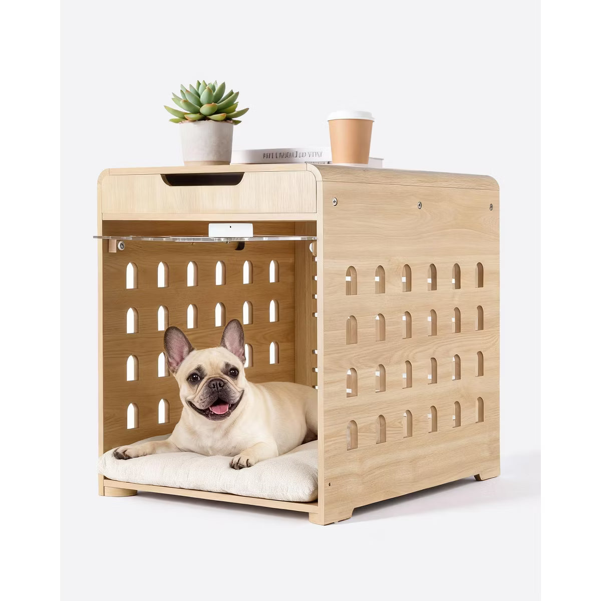 Modern Dog Crate Furniture End Table