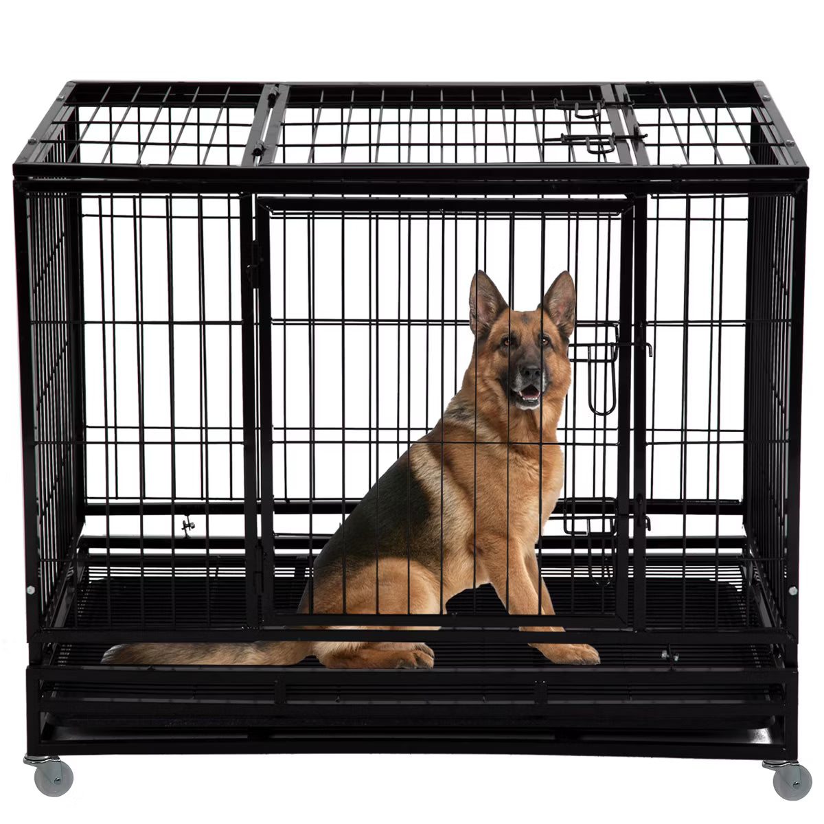 42 Inch Dog Crate Heavy Duty Dog Kennel Indoor Outdoor