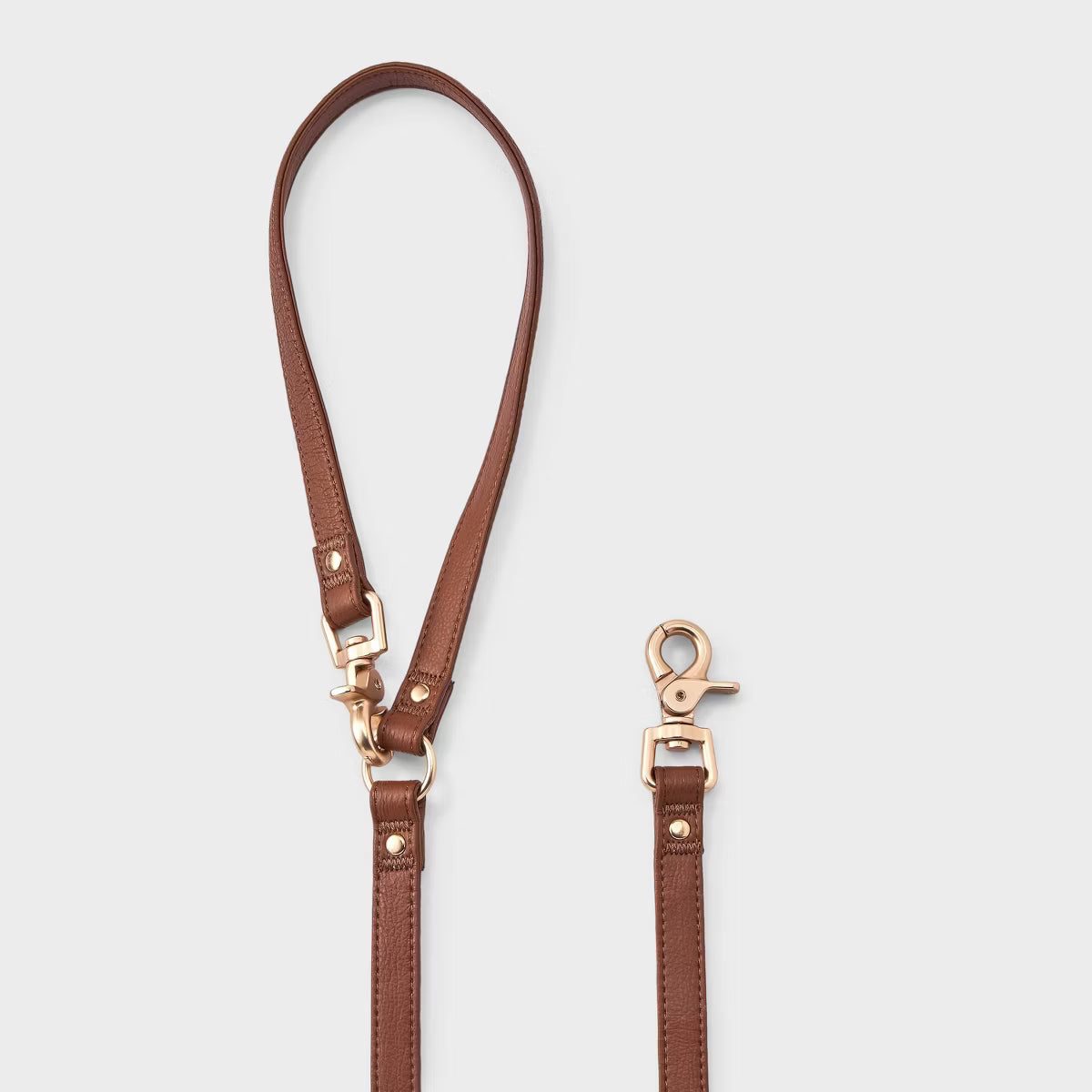 Fashion Dog Leash XXS/SM Pet - 5ft - Faux Leather Neutral