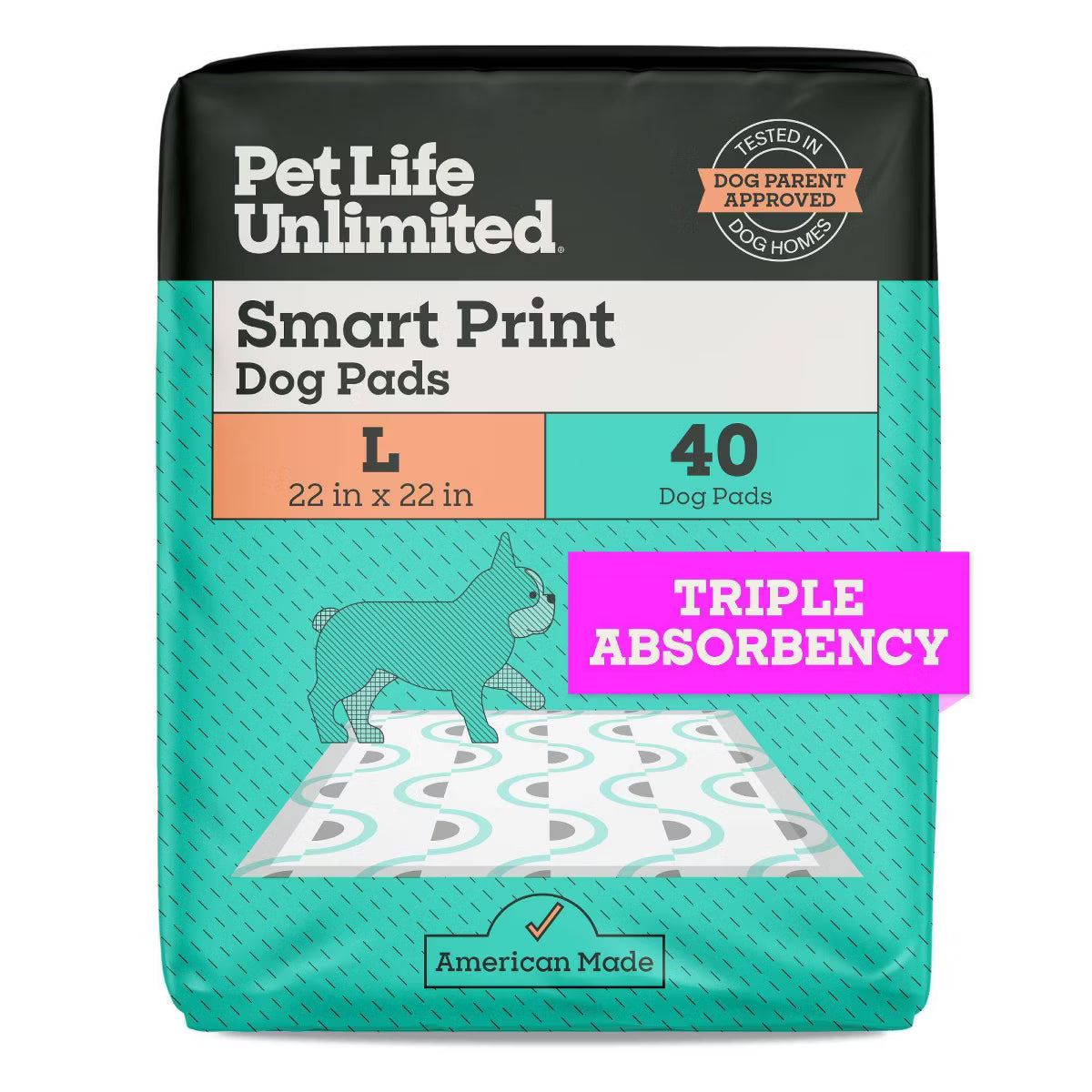 Puppy Smart Prints Training Dog Pads - L - 40ct