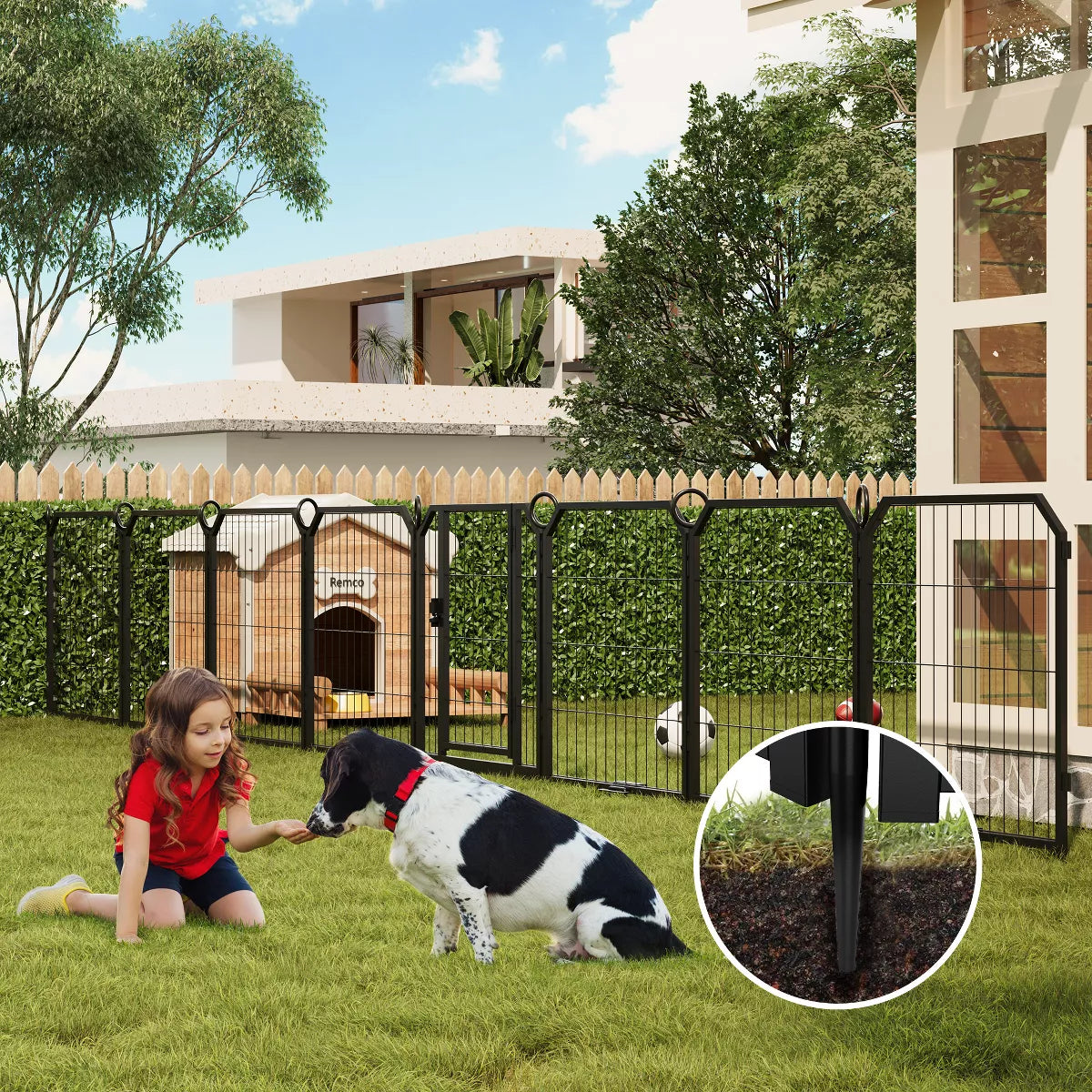 16 Panel Metal Dog Playpen – Portable Exercise Pen with Gate
