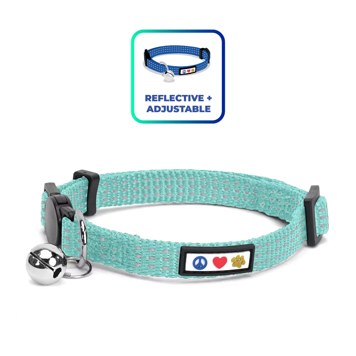 Reflective Cat Collar Teal