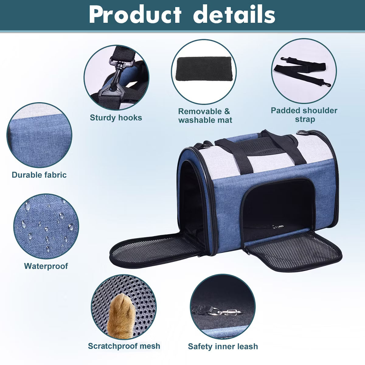 Kennel Pet Carrier for Small Dogs, Cats, Puppy