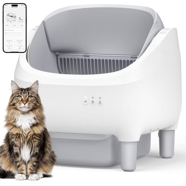 -Cleaning Cat Litter Box with App Control And Safety Sensors