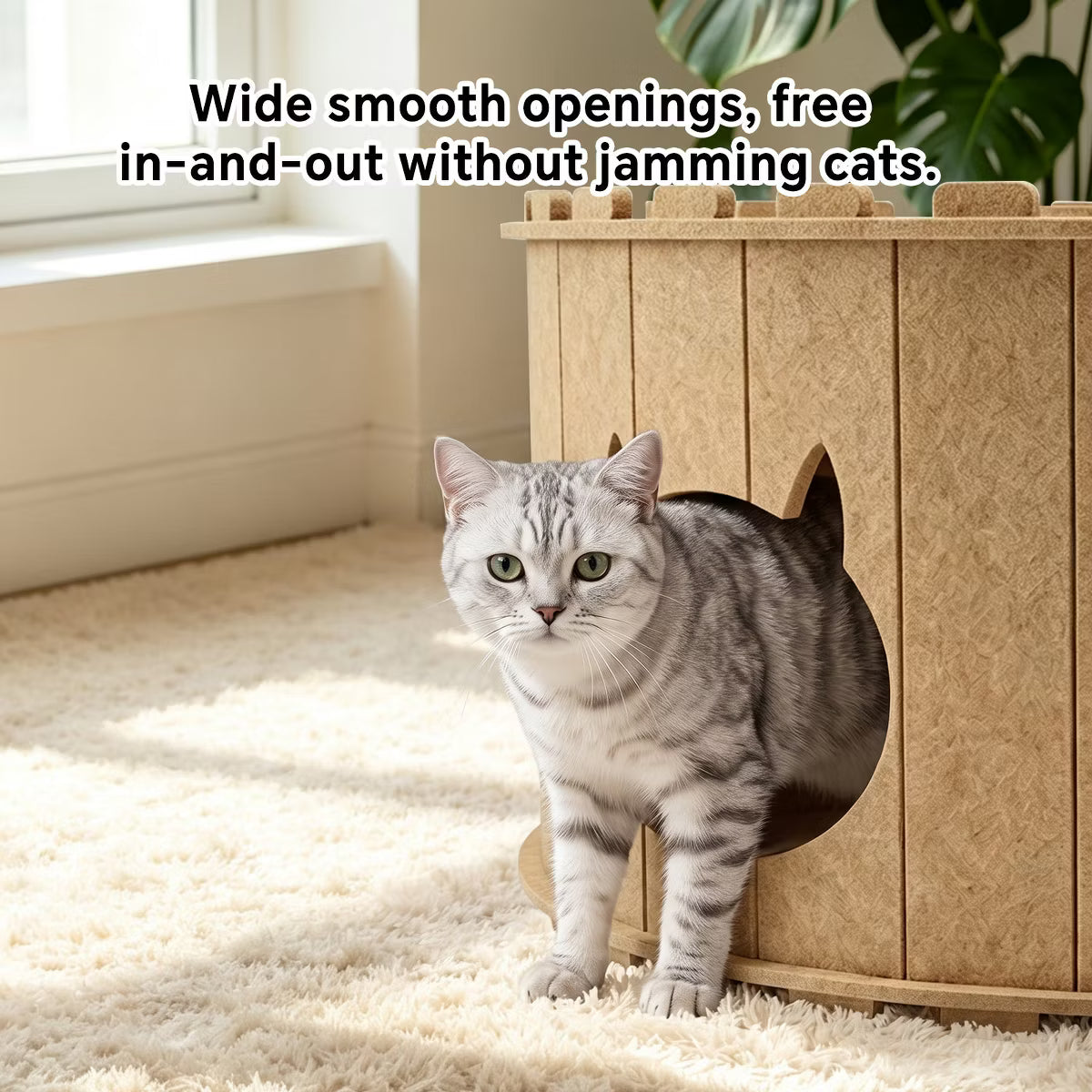 Kitty Cave Tunnel House with Scratching Surface