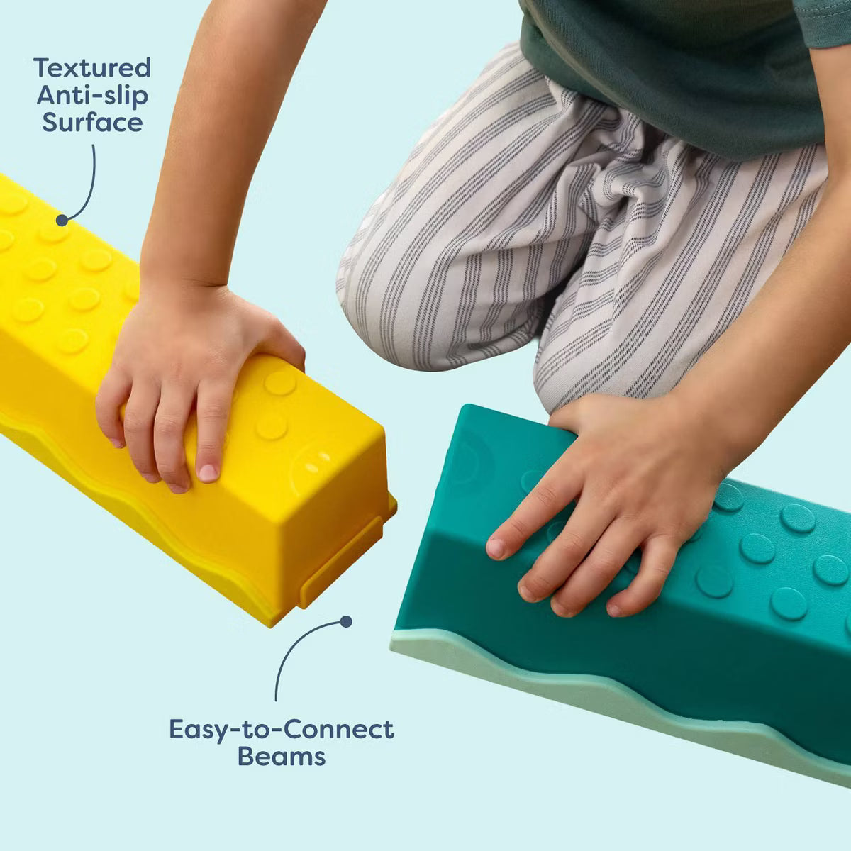 Glow Balance Beams - 8pc Sensory Balance Beams with Lights for Active Play