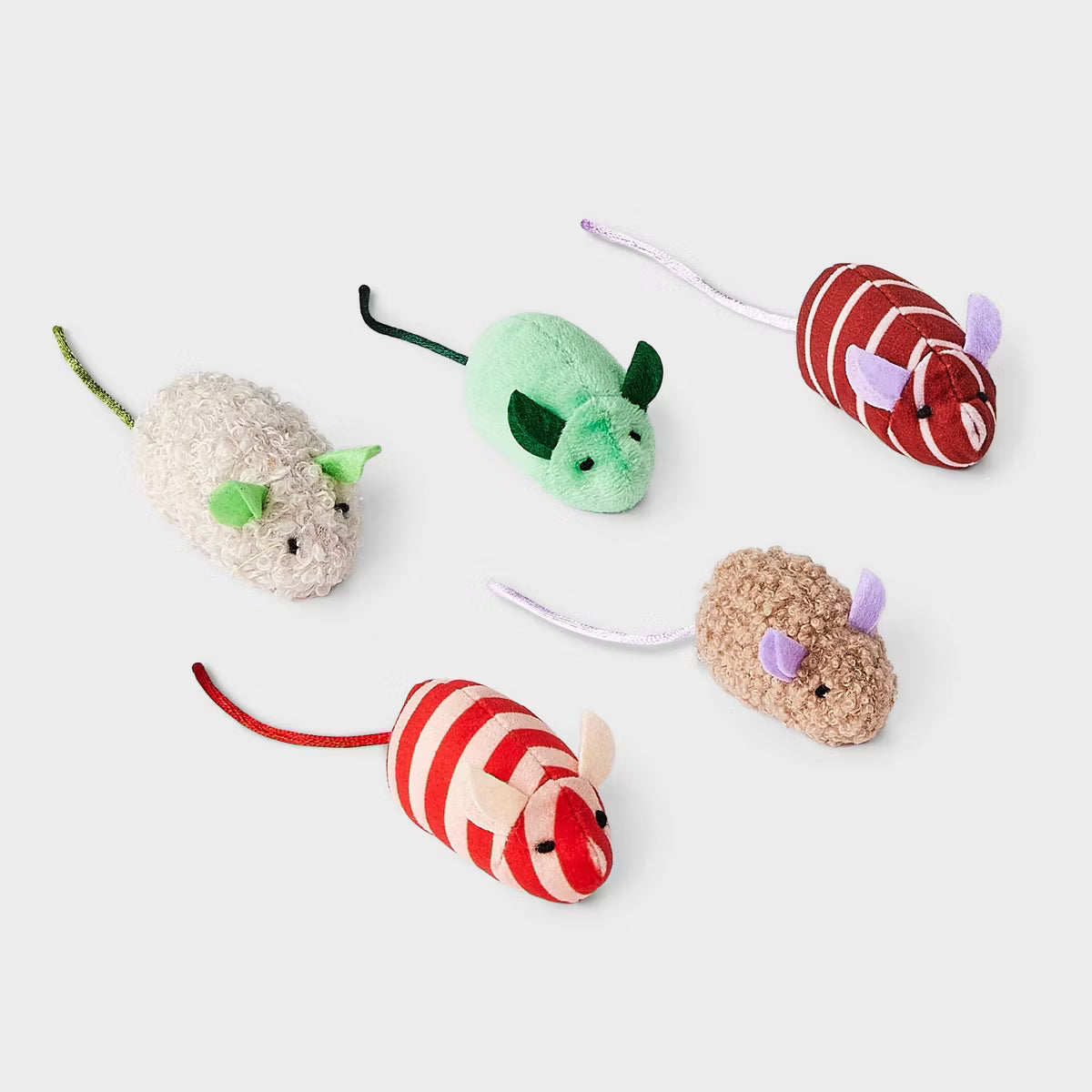 Mouse Critter Animal Cat Toy 5pk