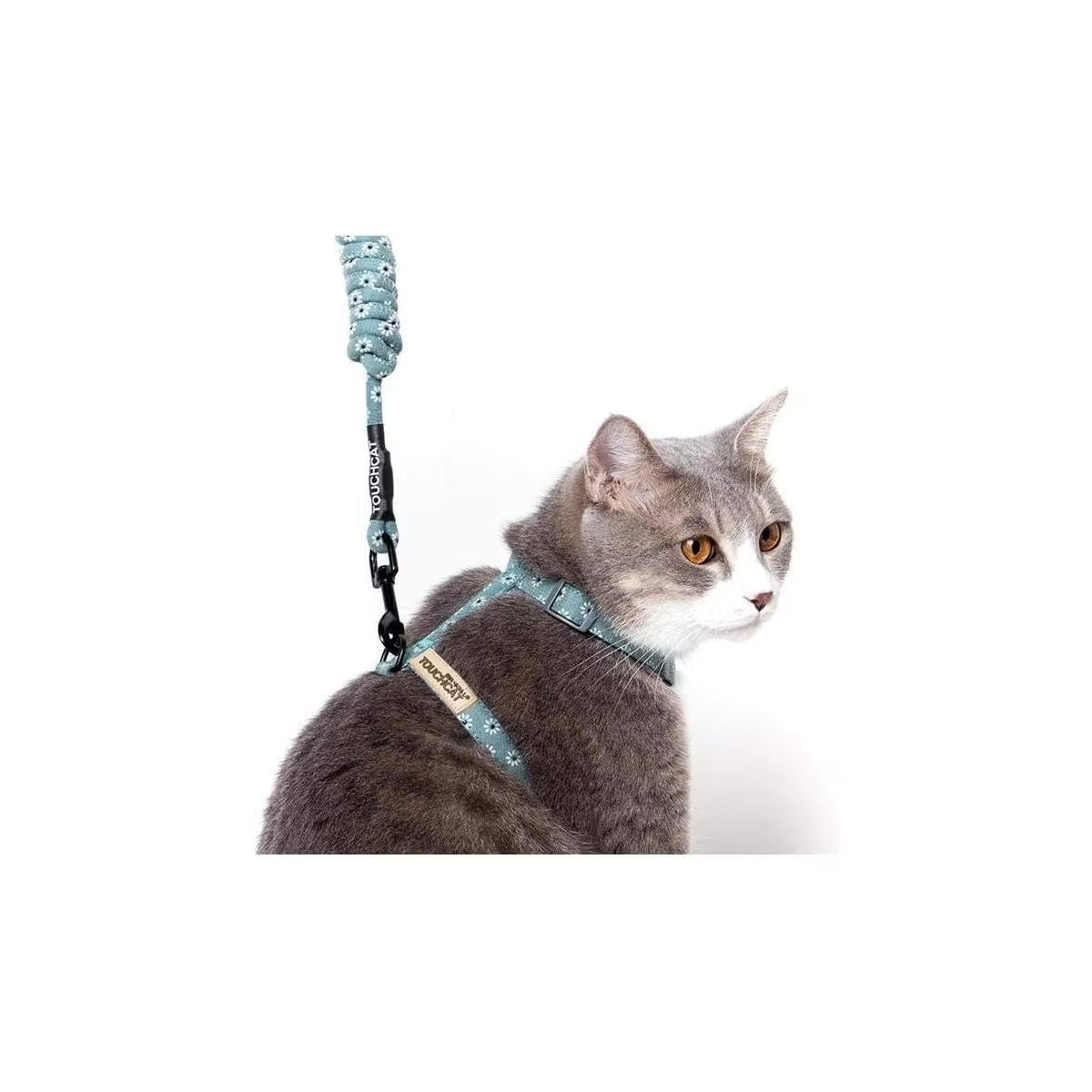Radi-Claw' Durable Cable Cat Harness Blue Medium