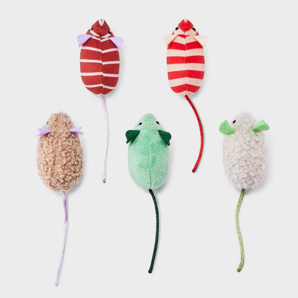 Mouse Critter Animal Cat Toy 5pk