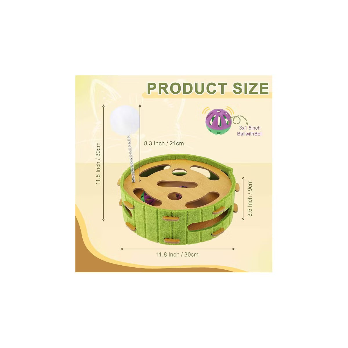 Interactive Cat Toy Ball Track
