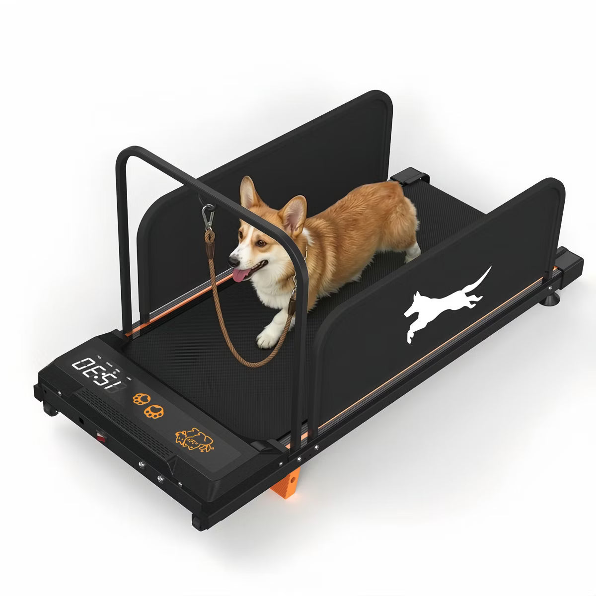 43.11" x 19.29" x 28.35" 265Lbs Portable Small Indoor Pet Treadmill Featuring 2.5hp Quiet Motor/LCD Display